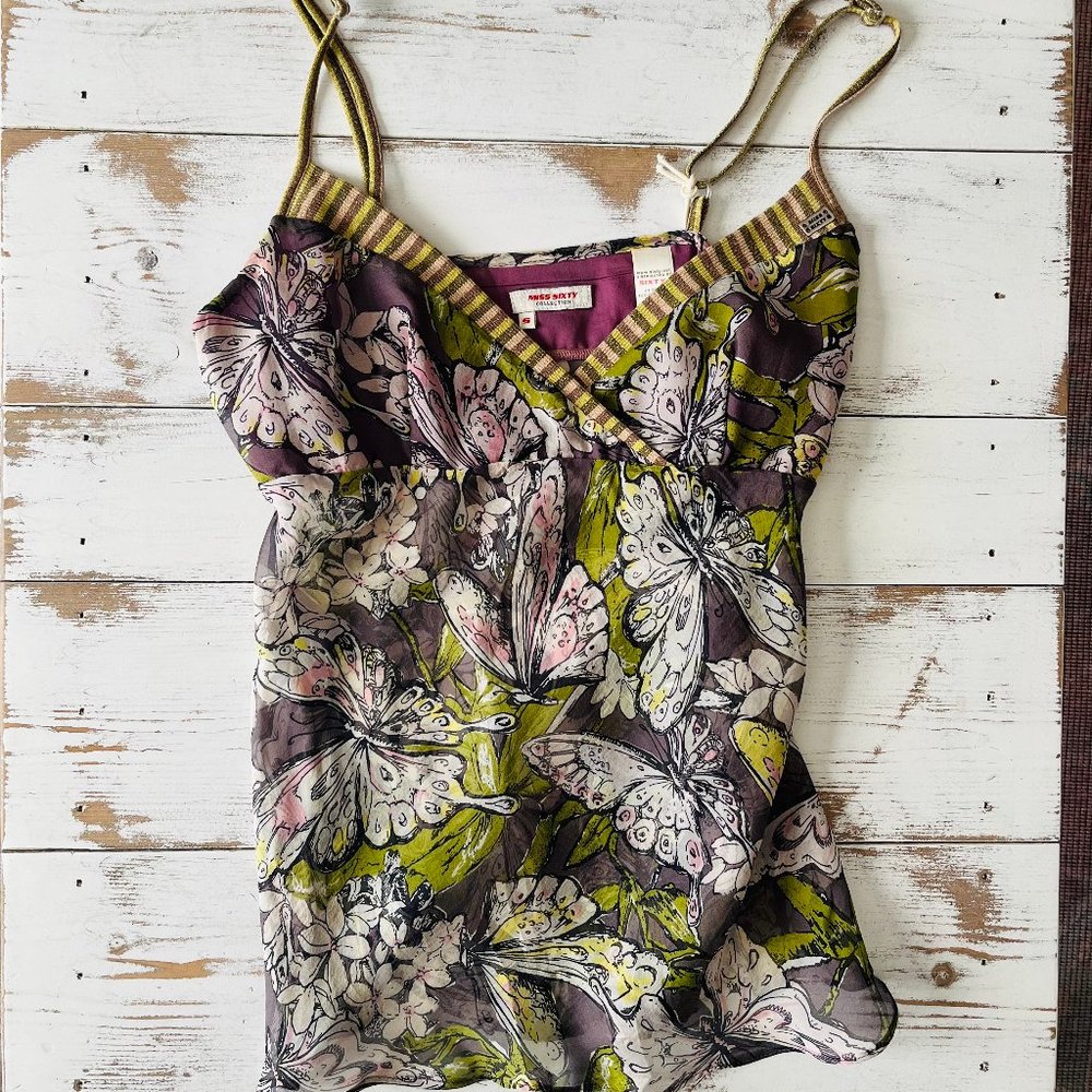 Miss Sixty Silk Top Small NWT